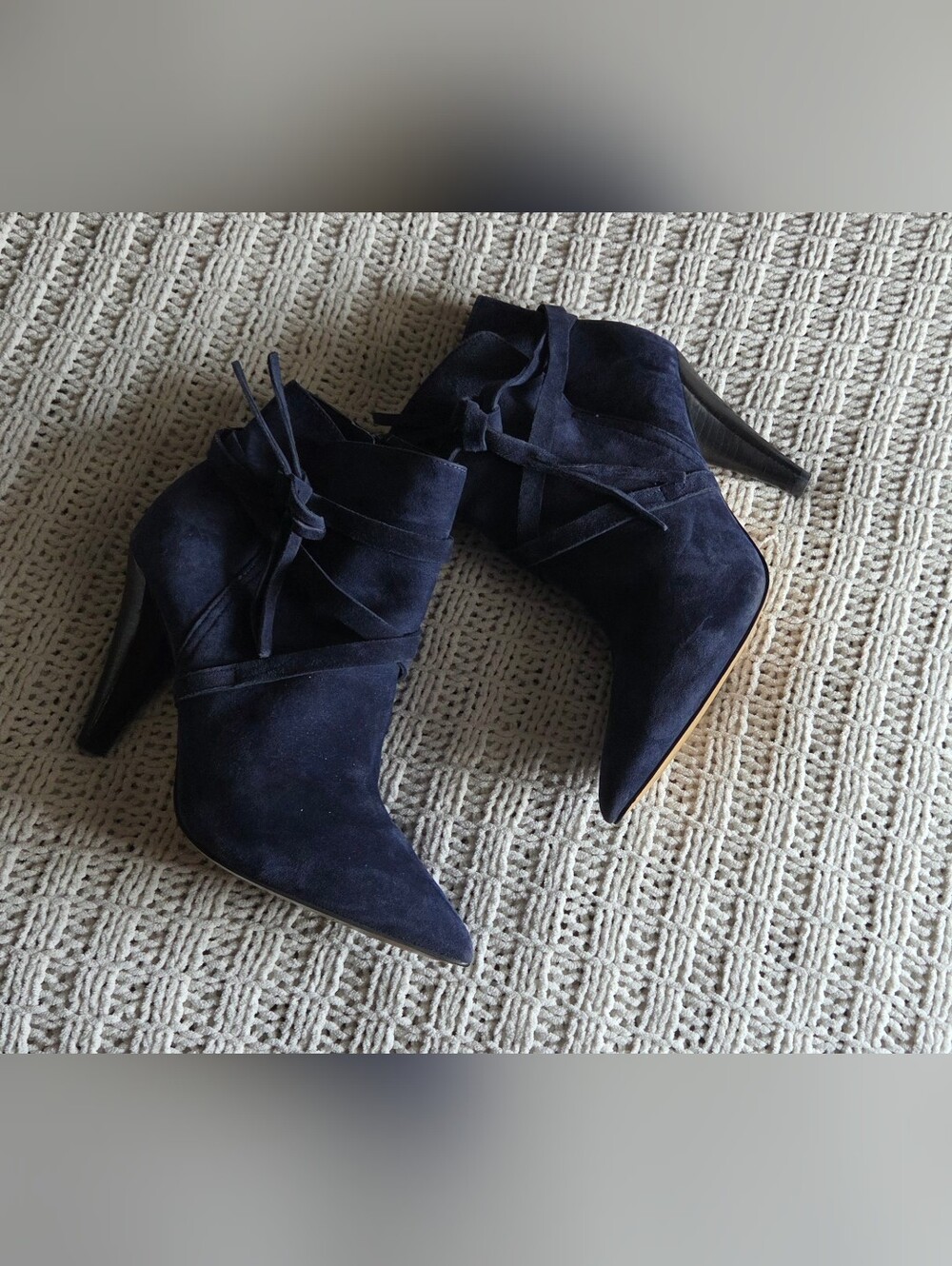 Marc Fisher Blue Suede Boots Size 9